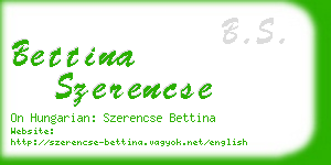 bettina szerencse business card